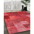 thumbnail image 3 of Ahgly Company Machine Washable Indoor Square Contemporary Ferrari Red Area Rugs, 3' Square, 3 of 7
