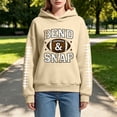 thumbnail image 2 of Football Sweatshirts Women Pullover Hoodies Cozy Outfits Game Day Sweatshirts Basic Tee Athletic Gym Shirts Soft Tunic Tops With Drawstring Plus Size Hooded Fall Fashion Must Haves Gift Khaki, 2 of 8