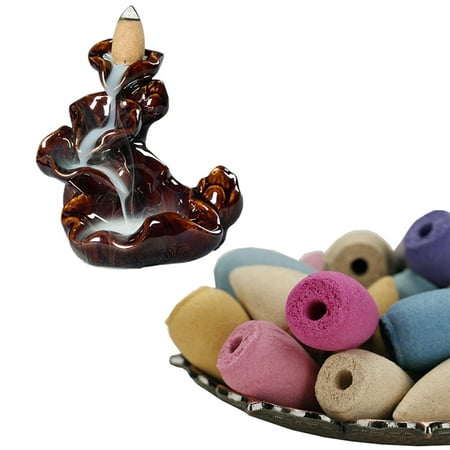 50pcs Smoke Tower Cone Bullet Backflow Incense Hollow Cones Lavender Best Pop(Not include  incense