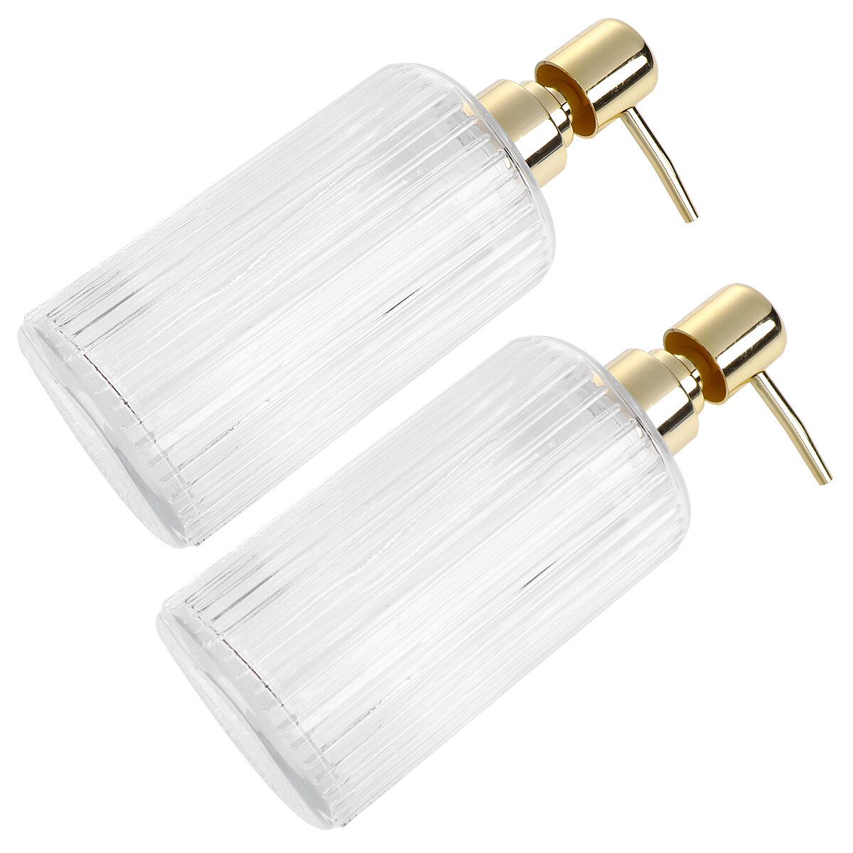 TAILTOSS 1Set Golden Glass Travel Bottle with Press Pump Convenient Cosmetic Storage Container for Home Or Hotel
