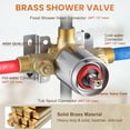 thumbnail image 5 of Round 1-Spray Patterns with 1.8 GPM 8 in. Wall Mount Rain Fixed Shower Head with Brass Valve, 5 of 7