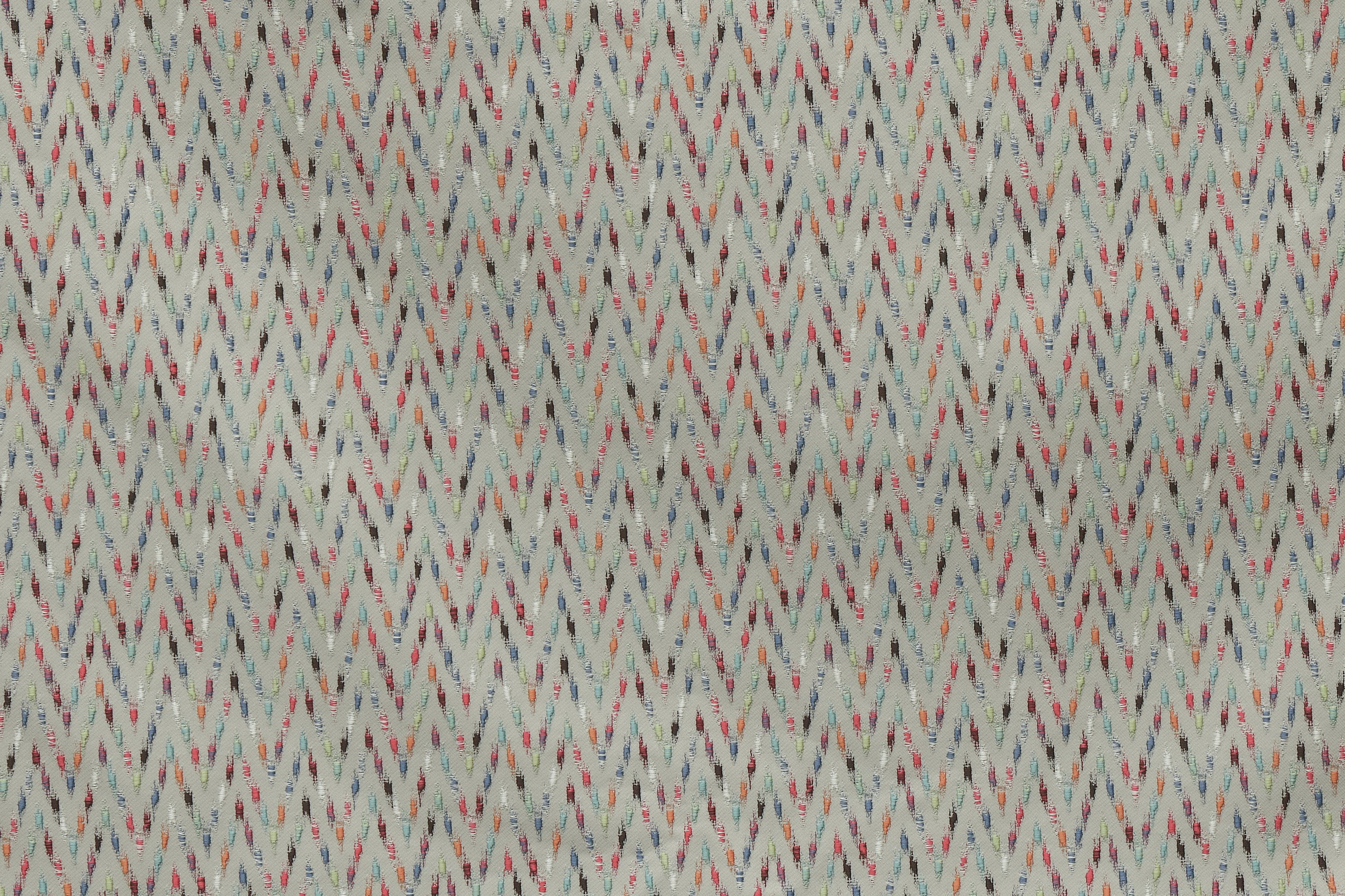 Fabric Mart Direct Multi Color Jacquard Fabric By The Yard, 54 inches or 137 cm width, 7 Continuous Yards Multi Jacquard Fabric, Colorful, Geometric Embroidery, Upholstery Drapery Curtain Wholesale