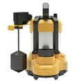 thumbnail image 4 of DEWALT 1/3 hp. Stainless Steel/Cast Iron Submersible Sump Pump, 4 of 6