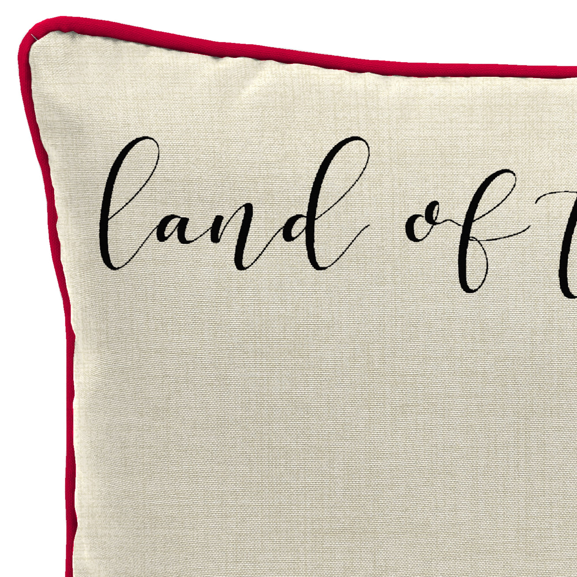Jordan Manufacturing 18" x 18" Beige Land of the Free Truck Outdoor Throw Pillow (2-Pack)