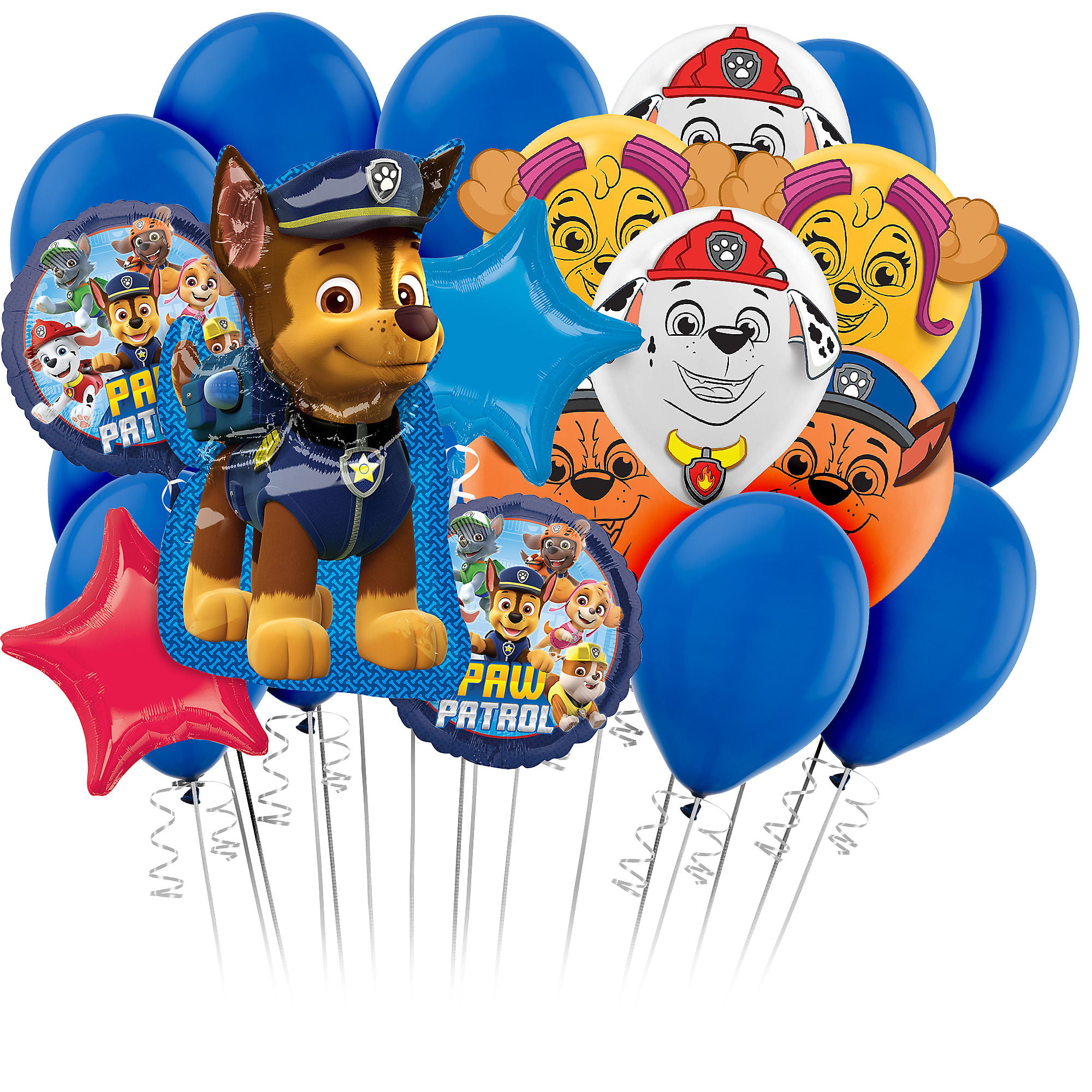 Party Paw Theme Balloon Party Supplies, Includes Ribbon, 27 Pieces -