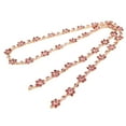 thumbnail image 1 of Flower Rhinestone Chain, Colours Rhinestone Applique 1.5cm Wide Easy Use  For Clothing Decoration For DIY Jewelry Making Crafts Pink, 1 of 8