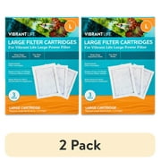 (2 pack) Vibrant Life Large Filter Cartridge for Freshwater and Saltwater 10- to 20-Gallon Aquariums, 3 Count