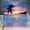 28, variant on Beach Shower Curtain Tropical Seaside Plam Trees Sunset Ocean Waves Blue Sky Coastal Sun with Hook