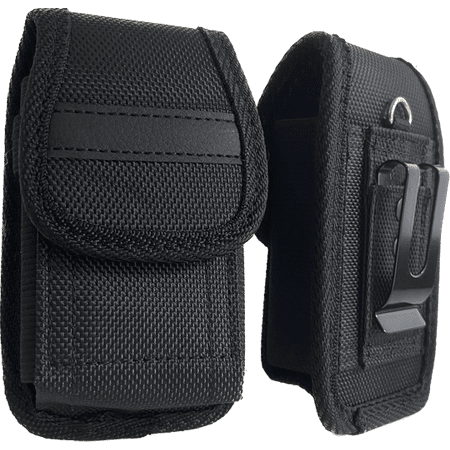 Black Heavy Duty Rugged Clip Case fits TCL Flip Pro, Flip 2, TCL Flip Flip Phone