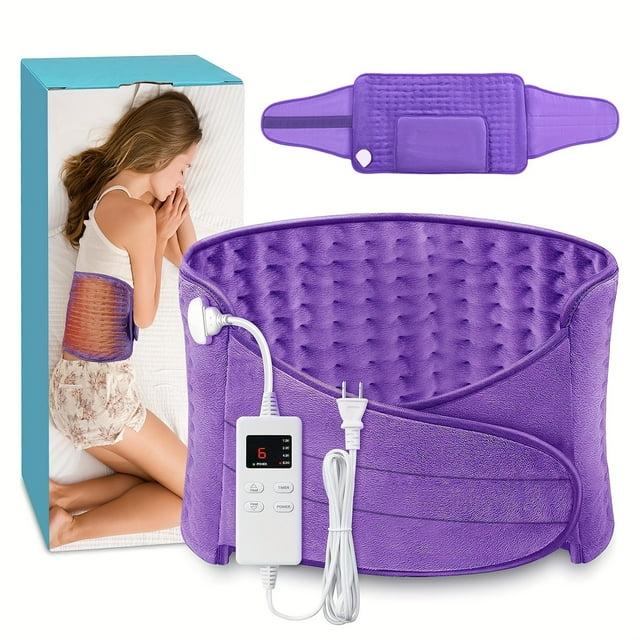 MesaSe 1pc Pad Wrap With Electric Heating 6-Hour Auto Shut Off 12x24 Heated Pad + 20” Belt Adjustable 4 Timer & 6 Heat Level