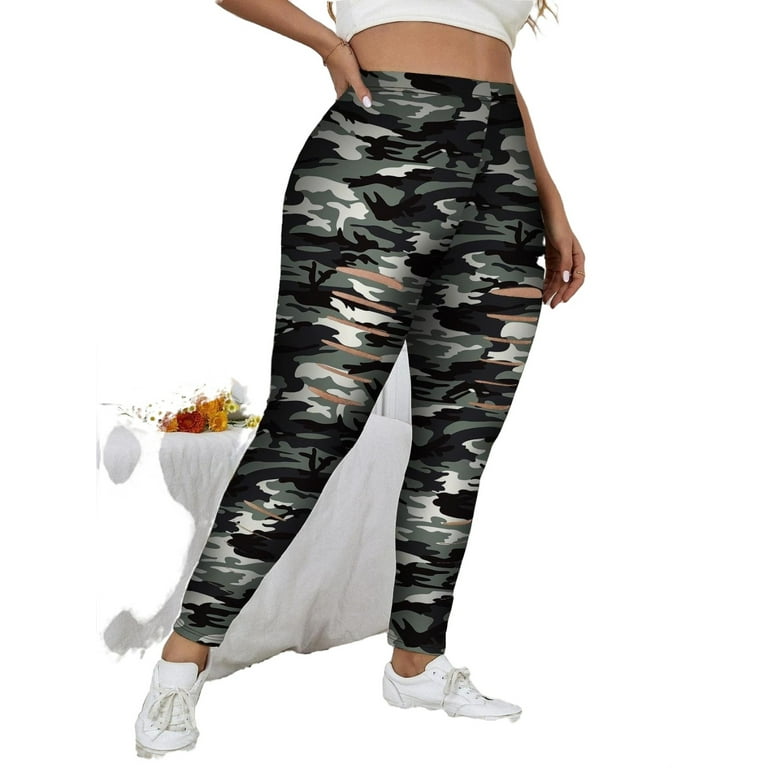 Ripped deals camo leggings