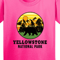 thumbnail image 4 of Inktastic Yellowstone National Park with Bear Mountains and Trees Cricle Youth T-Shirt, 4 of 5