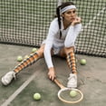 thumbnail image 6 of Yiaed Warm Orange Plaid Print Great elasticity Adult Stockings Sports socks for Men and Women, 6 of 6