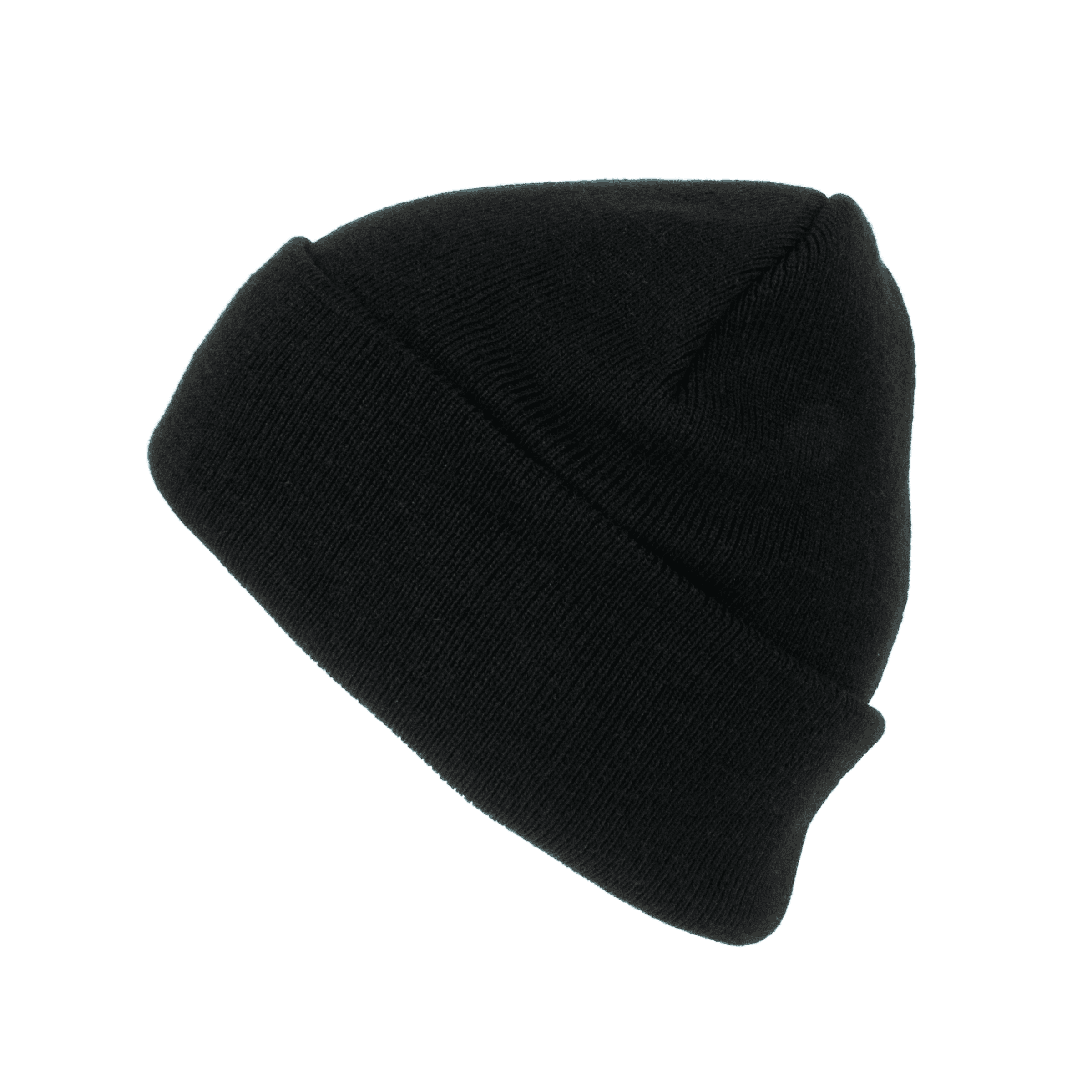 1X1 Rib Cuff Hat, Black, One Size Fits Most