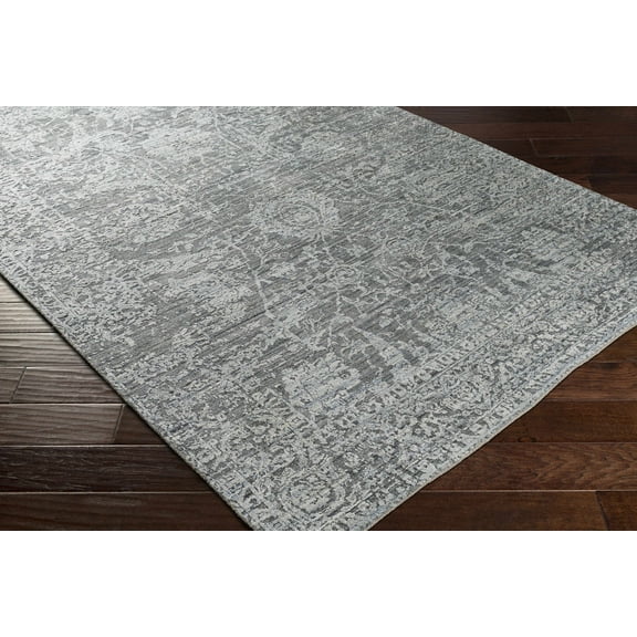 BoutiqueRugs Riccall Traditional Area Rug - Black, Charcoal, Light Slate - 2' x 3'