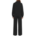 thumbnail image 4 of Fantaslook Two Piece Sets for Women Fall Outfits Lapel Long Sleeve Zipper Sweatshirts and Wide Leg Pants Lounge Tracksuits Sets, 4 of 9