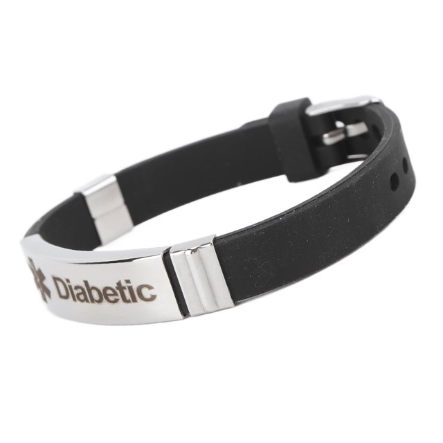 Diabetes Bracelet, Adjustable Alert Diabetic Bracelet for Patients for Sports