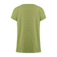 thumbnail image 5 of Womens T Shirts Blouses Short Sleeved Solid Color Crew Neck Covered Sleeve Womens Golf Shirt, 5 of 6