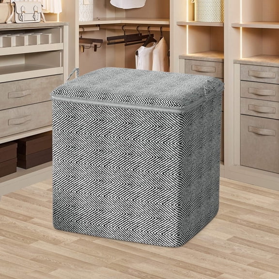 sruoe Storage Bins for Clothes, Foldable Storage Bag, Cube Storage Bin, Large Storage Bags With Zipper & Handles, Collapsible Storage Bins 50 Gallon for Clothing Blanket Beddin