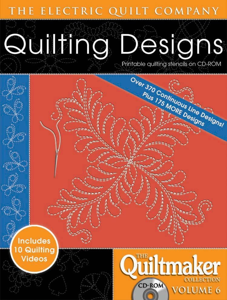 Electric Quilt Quiltmaker Volume 5 Printable Quilting Stencils on CD-ROM 