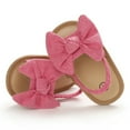 thumbnail image 5 of Baby Girls Bowknot Sandals Summer Non-Slip Soft Sole Princess Casual Beach Sandals, 0-18M, 5 of 8