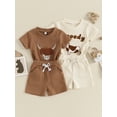 thumbnail image 4 of Yunliwuli Kids Boys Shorts Set, Short Sleeve Embroidery Cow T-shirt with Elastic Waist Shorts Toddler Set Summer Outfit, 4 of 10