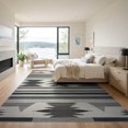 thumbnail image 3 of ODIKA 9'x12' Washable Area Rug Under Bold Door Stripes Boho Layering Striped Border Doormat for Master Suite, California King, Bed, Non-Shedding, Easy Care, 3 of 7