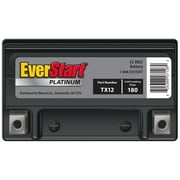 EverStart Platinum AGM PowerSport Battery, Group Size TX12 12 Volt, 180 CCA
