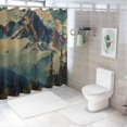 thumbnail image 7 of Shiartex Alaska Mountains Shower Curtain, Arctic Landscape Hiking Alaska Mountains Scenery in USA Wilderness, Cloth Fabric Bathroom Decor Set with Hooks 60x72, 7 of 7
