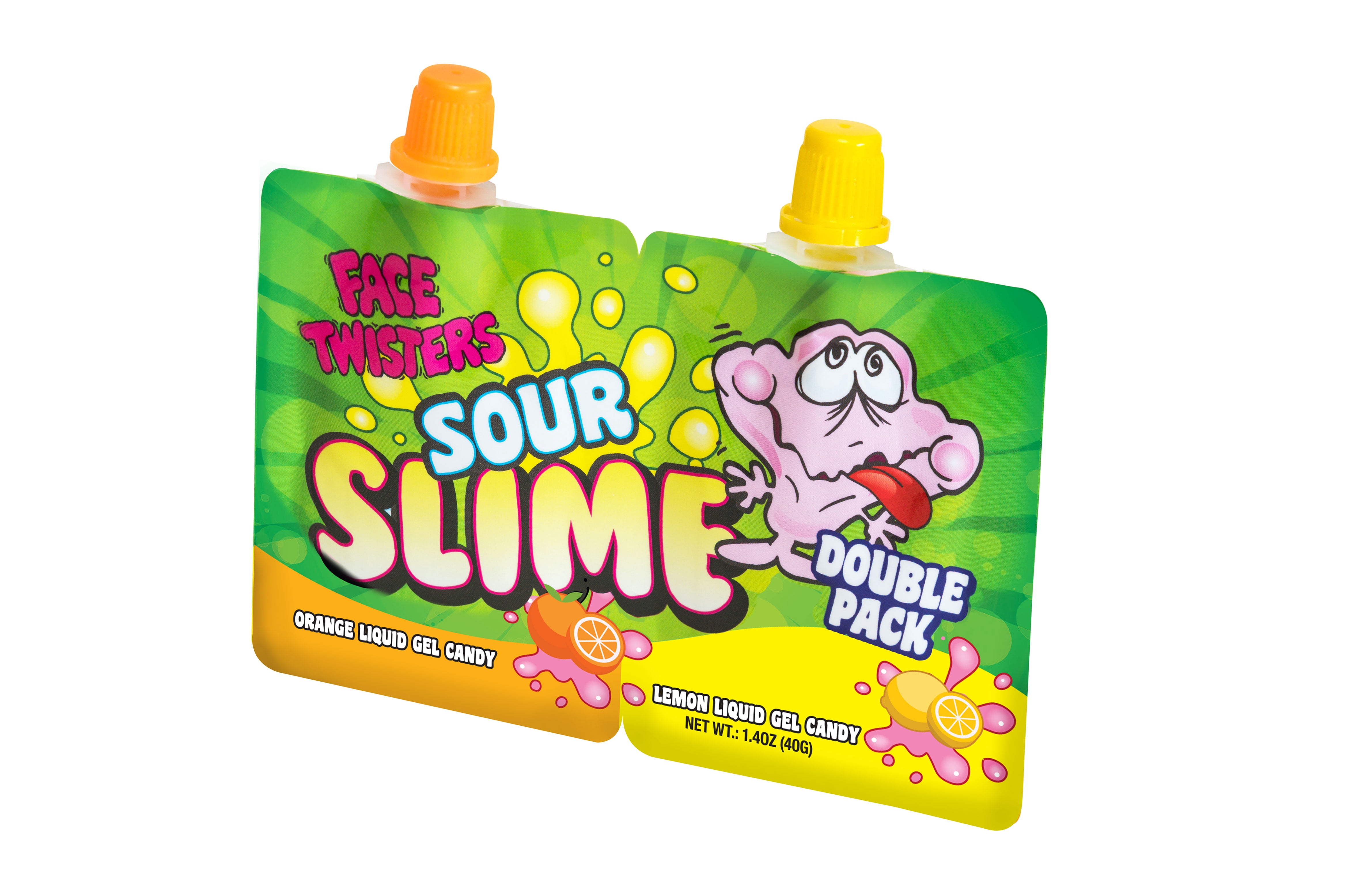 Face Twisters Stretchy Scented Sour Slime, Multicolor, 18 Count (2 Pack)