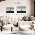 thumbnail image 4 of Elephant Stock Overcast Eiffel Tower Wall Art - Horizontal Canvas Wall Art - Living Room Wall Decor - Places Canvas - Black And Gray Decor - 30" x 20", 4 of 8