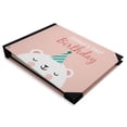 thumbnail image 2 of Darling Souvenir Pink Bear & Festive Cap Hardbound Cover Personalized Printed Birthday Party&nbsp;Guestbook&nbsp;Scrap&nbsp;book-9 x 12 Inches, 2 of 5
