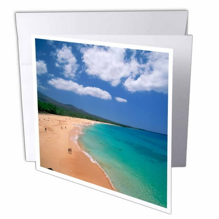 3dRose Makena Beach, Makena, Maui, Hawaii, USA - US12 DPB1401 - Douglas Peebles, Greeting Cards, 6 x 6 inches, set of 12