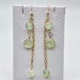 thumbnail image 1 of Dazzling Minty Green Natural Prehnite and 14Kgf Earrings, 1 of 9
