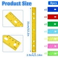 thumbnail image 3 of 12Inch Clear Rulers with Hole Drawing Ruler Math Ruler Measuring Ruler Measuring Tool for Drawing Drafting Measuring, 3 of 8