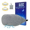 thumbnail image 4 of Cotton Sleeping Eye Mask Light Shielding Sleeping Eye Mask with Adjustable Strap for Night Sleeping Nap Travel, 4 of 8
