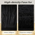 thumbnail image 3 of Coolmee Fluffy Area Rugs for Living Room, Soft and Thick Faux Shag Rug Home Decor Nursery Area Rug Carpets for Bedroom, Black, 4' x 6', 3 of 7