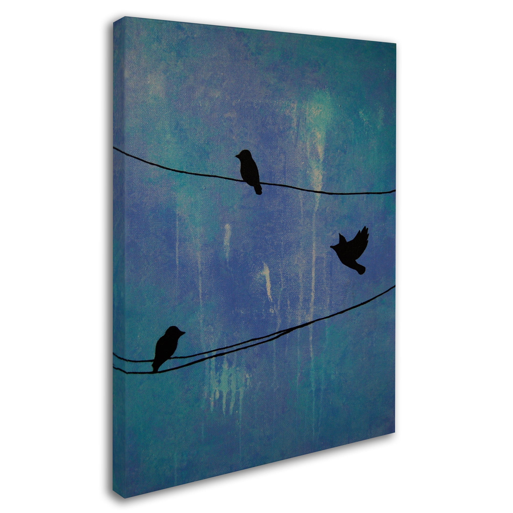 Trademark Fine Art "Birds Arrival" Canvas Art by Nicole Dietz