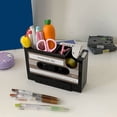 thumbnail image 4 of Bluelans Desk Organizer for Pens Pencils Vintage Cassette Tape Pen Holder Retro Cassette Tape Desk Organizer Creative Pen Holder, 4 of 5