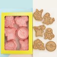 thumbnail image 1 of Set de cortadores de galletas con figuras de Pokemon, molde de panadería de dibujos animados, prensa de galletas, estampador de azúcar, moldes para pasteles pastosos, juguetes, 6 uds., 1 of 5