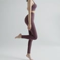 thumbnail image 3 of Pantalones de yoga de cintura alta para mujer, ajustados, de color melocotón, para correr, de secado rápido, para fitness, 3 of 4