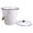 5.5L, variant on flameer Enamel Bucket Enamel Bucket White Enamel with Lid Buckets Milk Bucket for Bridal 5.5L