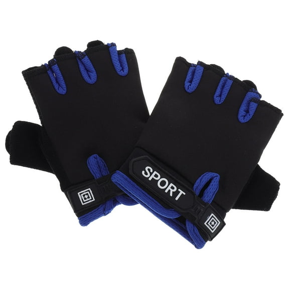 MUSEYA 1 Pair Fingerless Gloves Kids Anti Slip Nylon Gloves for Outdoor Activities Multi