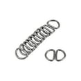 thumbnail image 4 of Metal D Ring 0.39"(10mm) D-Rings Buckle for Hardware Bags Belts Craft DIY Accessories Black, 50pcs, 4 of 5