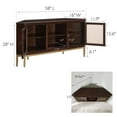 thumbnail image 6 of Leick Home Wood and Metal 2-Door TV Stand for TVs up to 62", Chocolate/Gold, 6 of 19
