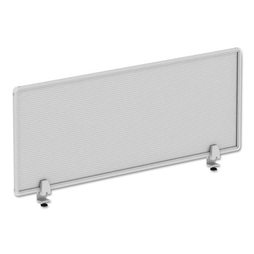 12 Polycarbonate Cubicle Mounted Privacy Panel with Small Brackets 