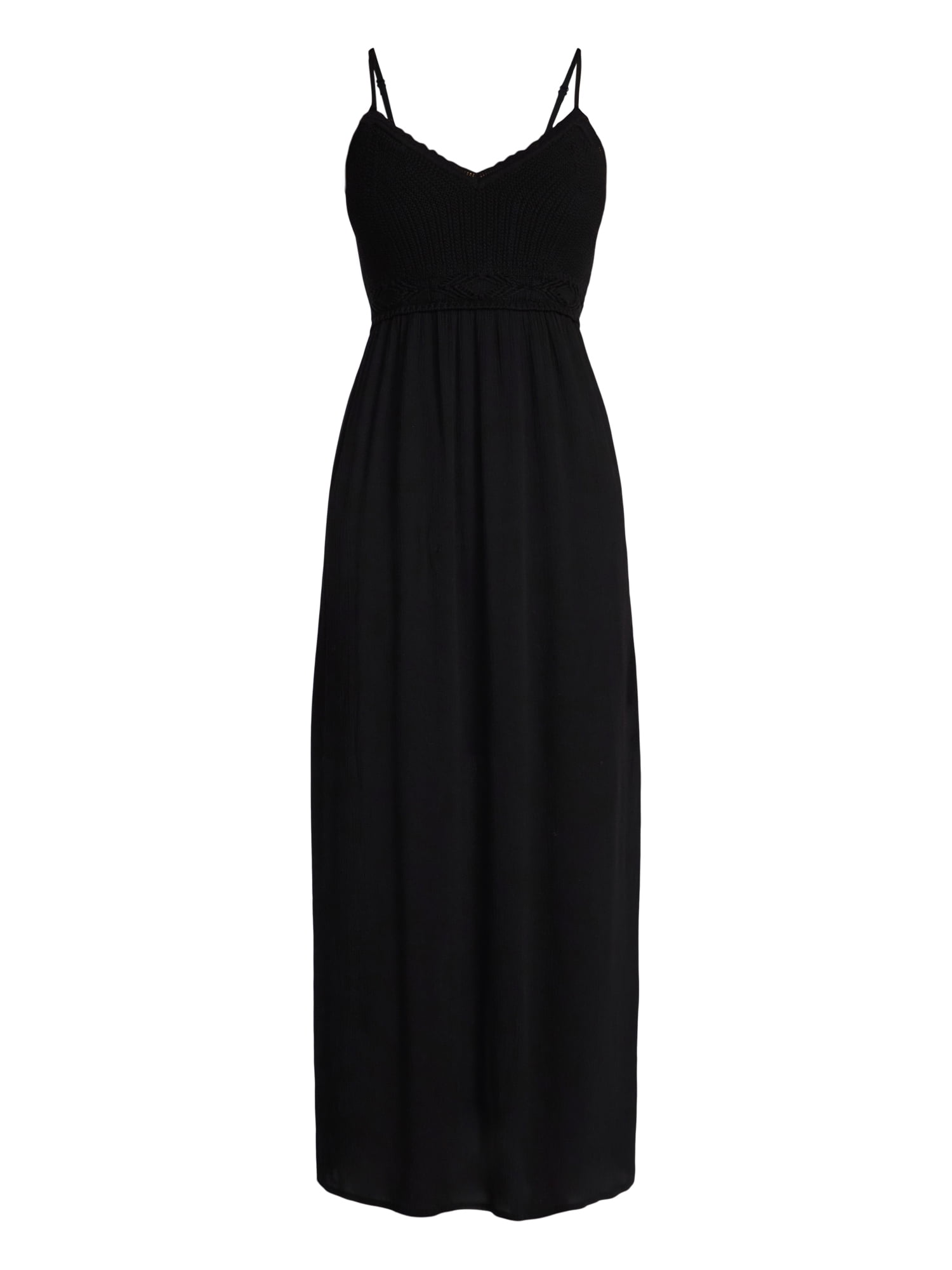 No Boundaries Mix Media Maxi Dress, Women's Sizes XXS-XXL