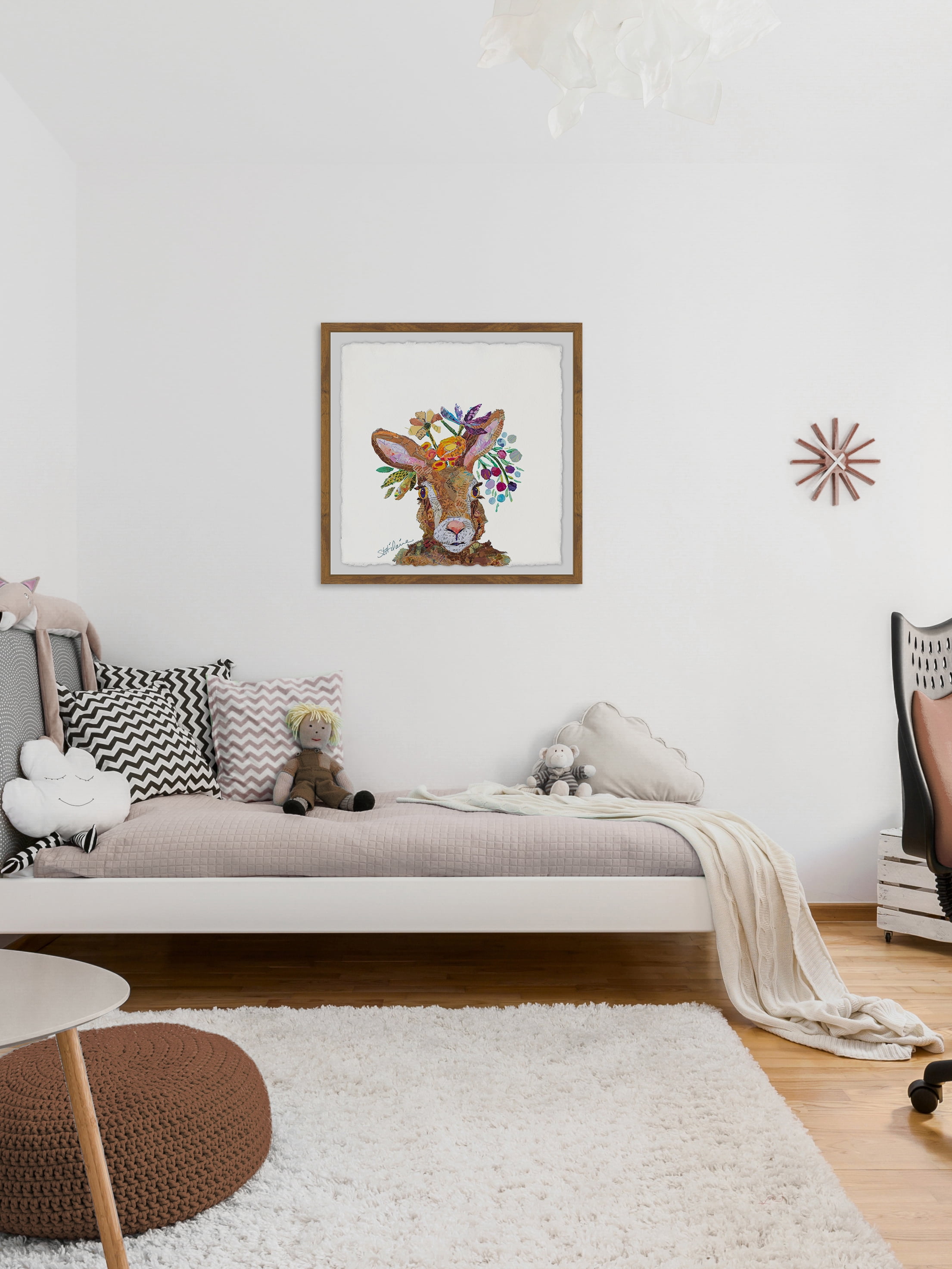 Marmont Hill Bunny Flowers by Elizabeth St. Hilaire Framed Wall Art