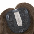thumbnail image 4 of MY-LADY Clip in Toupee Women Topper 100% Real Remy Human Extensions Silk Top 130% Density Hairpiece for Thinning Hair #04 Medium Brown 12", 4 of 10