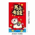 thumbnail image 3 of Grandes Enveloppes Angpao Rouges du Nouvel An Chinois pour l'Année du Cheval 2026, Décoration Cadeau Traditionnelle du Zodiaque, Grand Sachet d'Argent Festif, 3 of 8